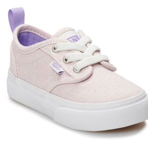 Pink glitter vans new no tie toddler